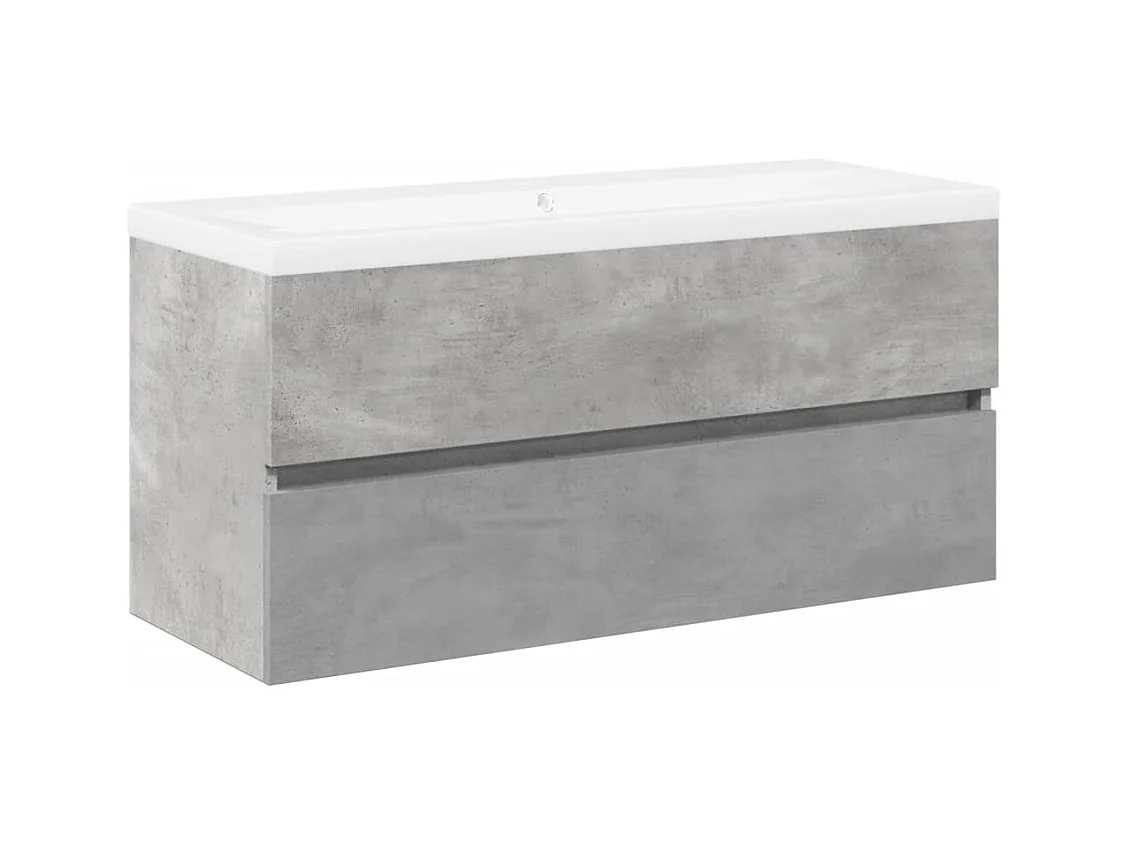 2-teiliges Badmöbel-Set Betongrau