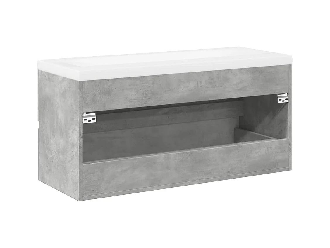 2-teiliges Badmöbel-Set Betongrau