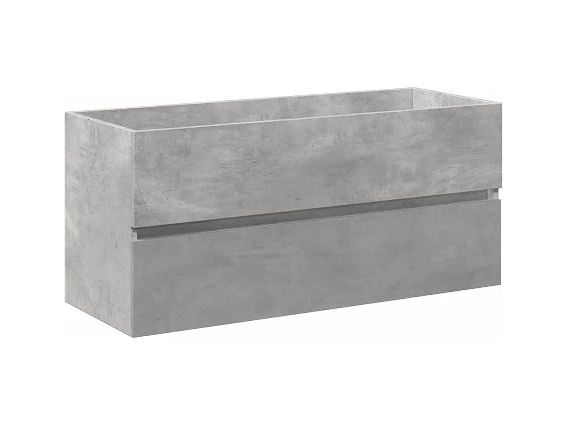 2-teiliges Badmöbel-Set Betongrau