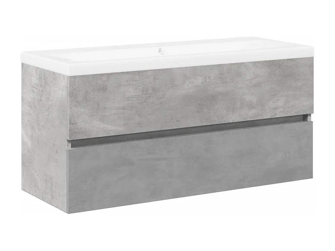 2-delige badkamermeubelset betongrijs