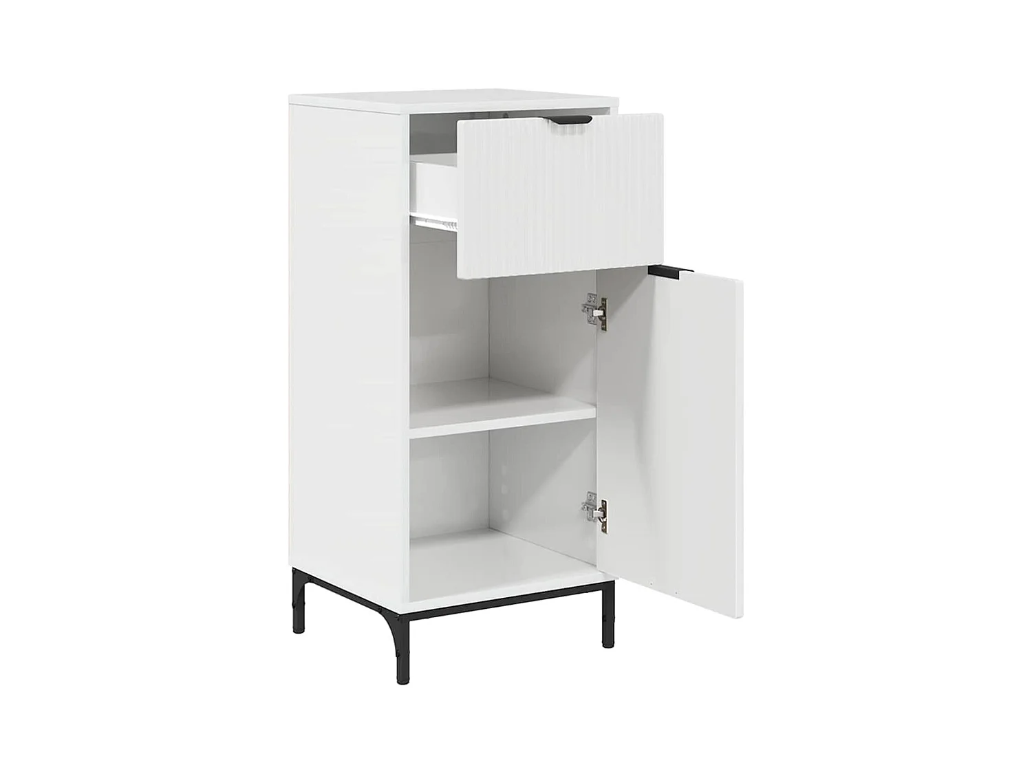 Conjunto de muebles de baño de 2 piezas, blanco brillante