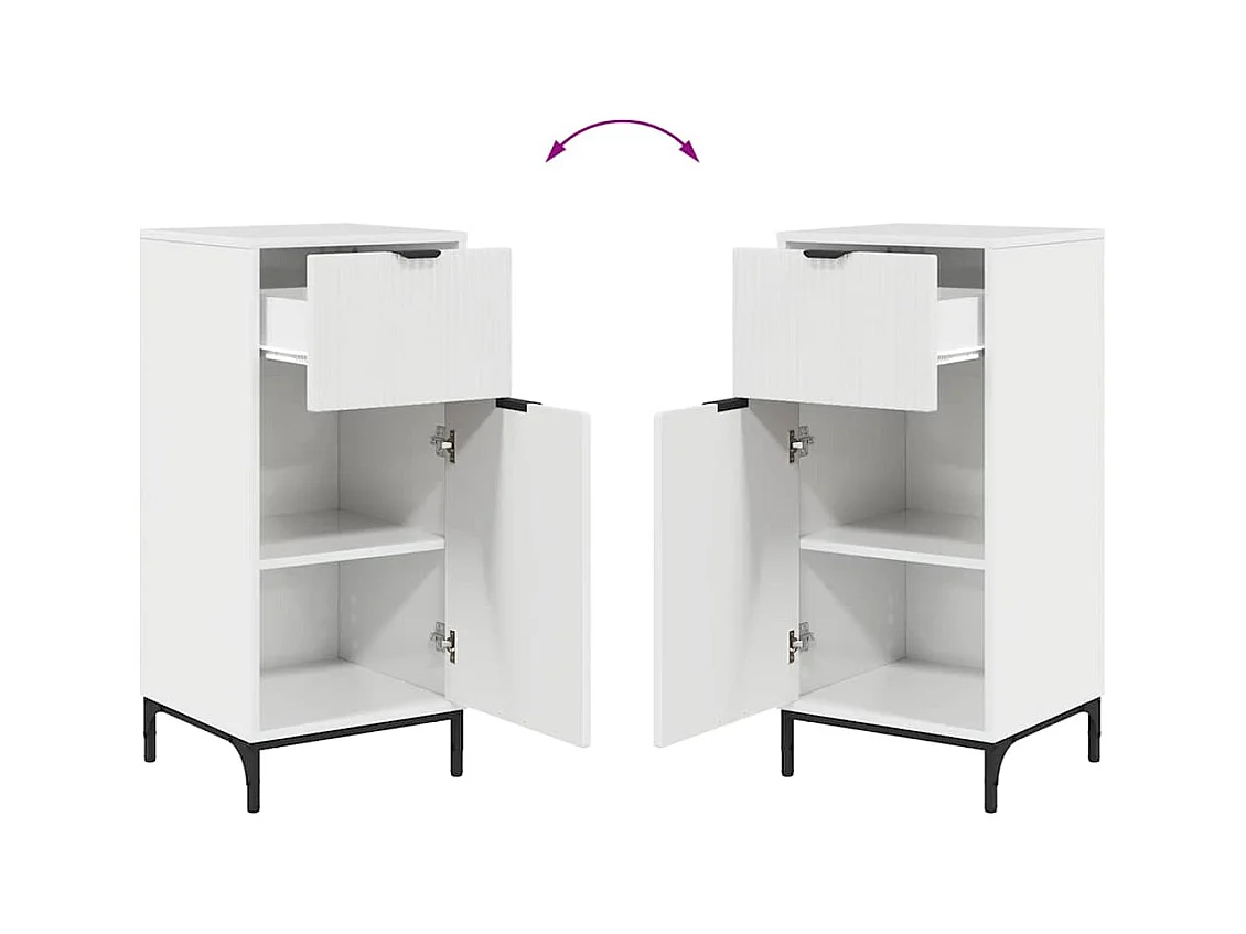 Conjunto de muebles de baño de 2 piezas, blanco brillante