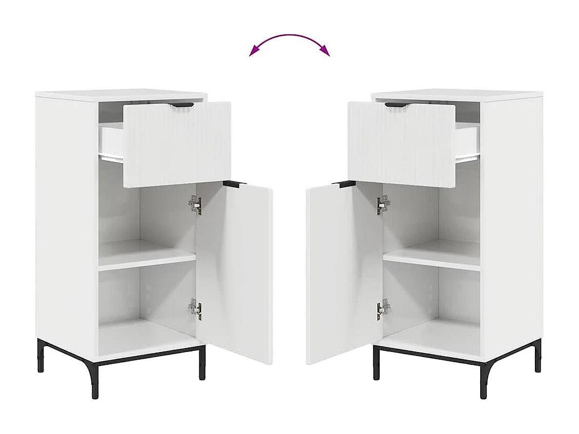 2-delige badkamermeubelset, glanzend wit