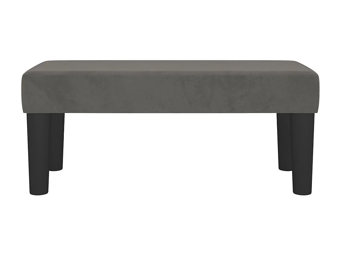Banco Gris Oscuro 70x30x30 cm Terciopelo