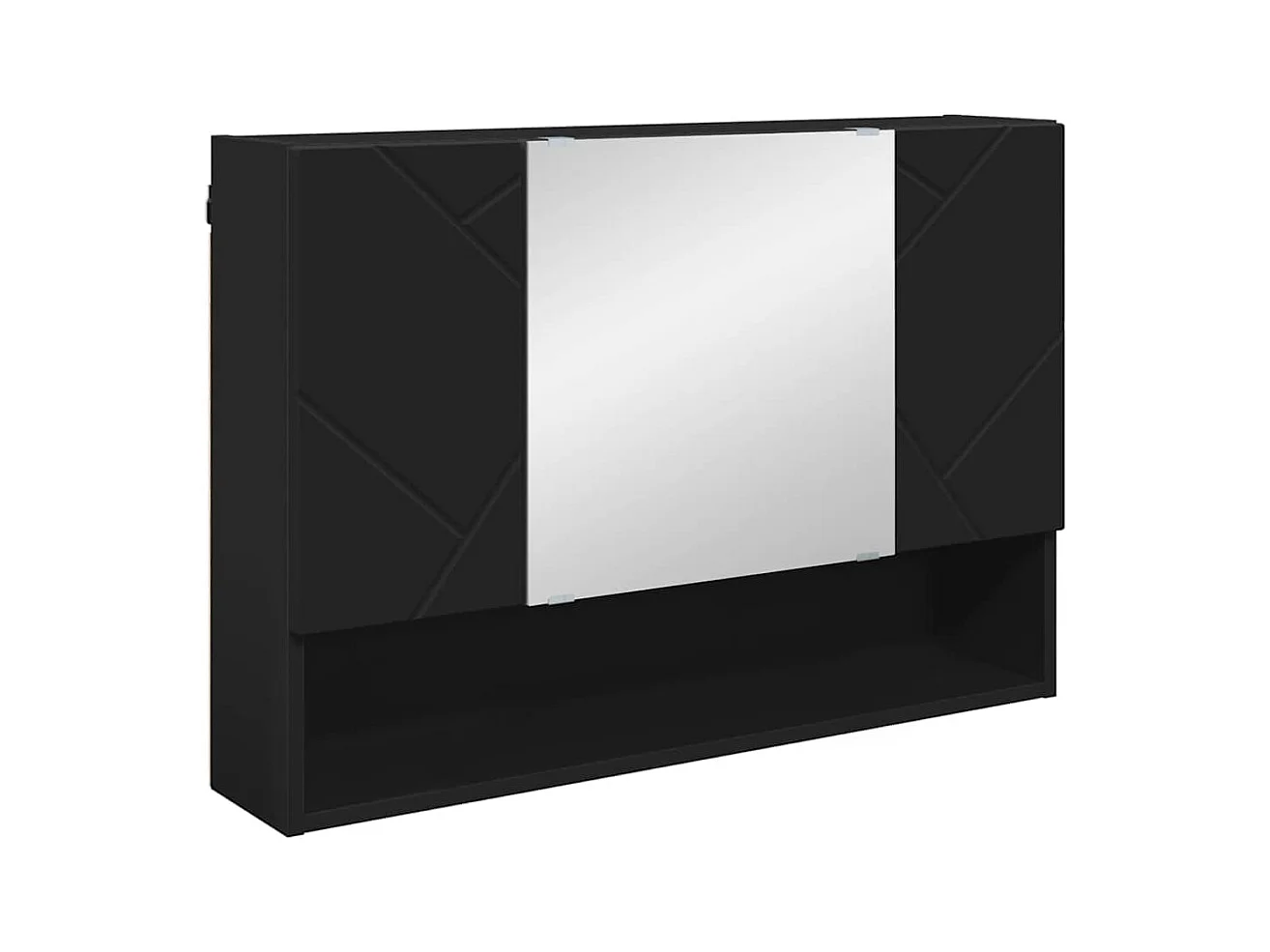 Ensemble de mobilier de salle de bain avec tiroir 5 pcs Noir