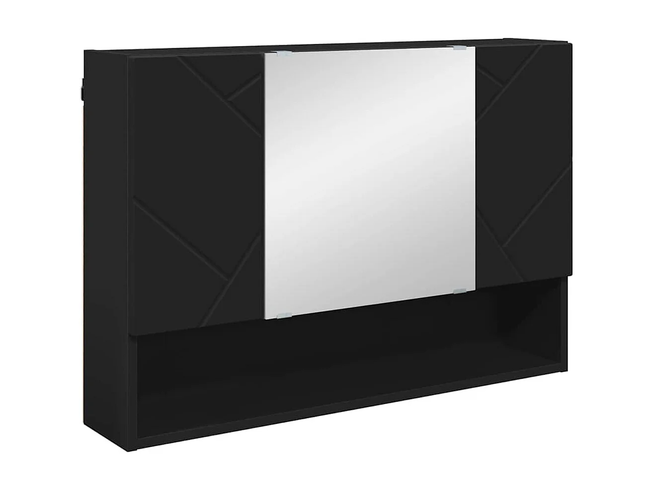 Ensemble de mobilier de salle de bain avec tiroir 5 pcs Noir