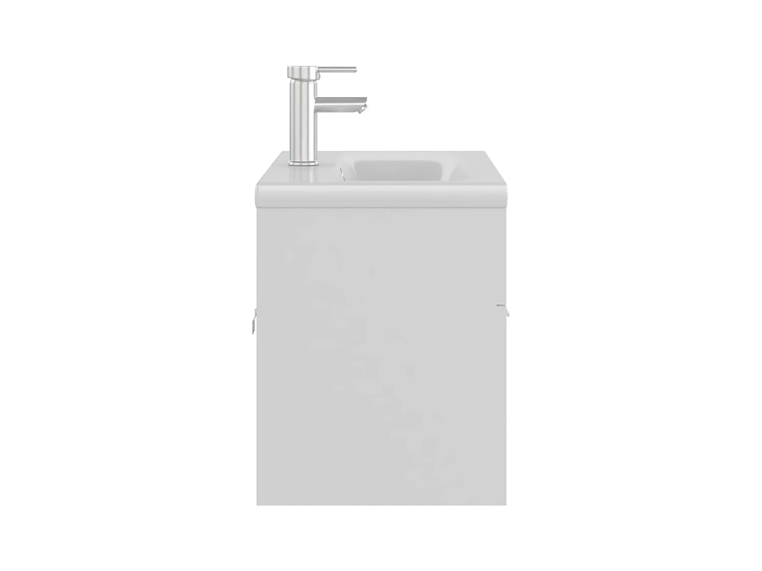 Mueble de lavabo con fregadero integrado Aglomerado blanco