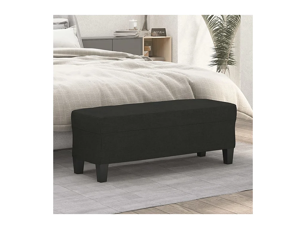 Banc Noir 100x35x41 cm Tissu