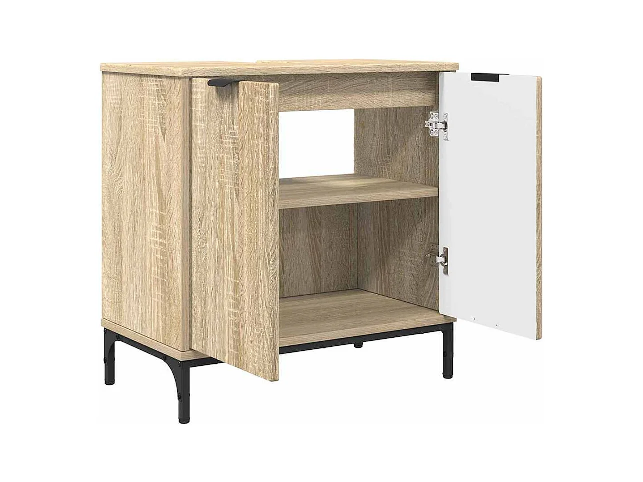 Set di mobili da bagno a quadri 3 pezzi Sonoma Oak