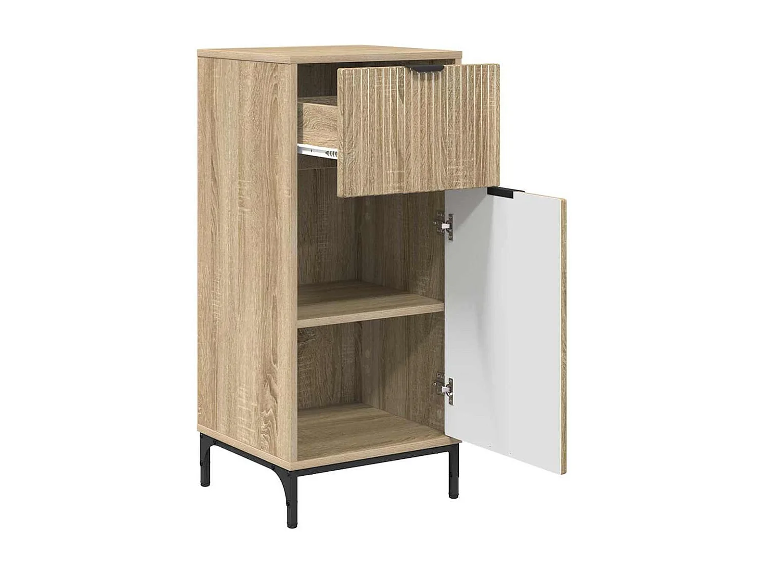 Set di mobili da bagno a quadri 3 pezzi Sonoma Oak