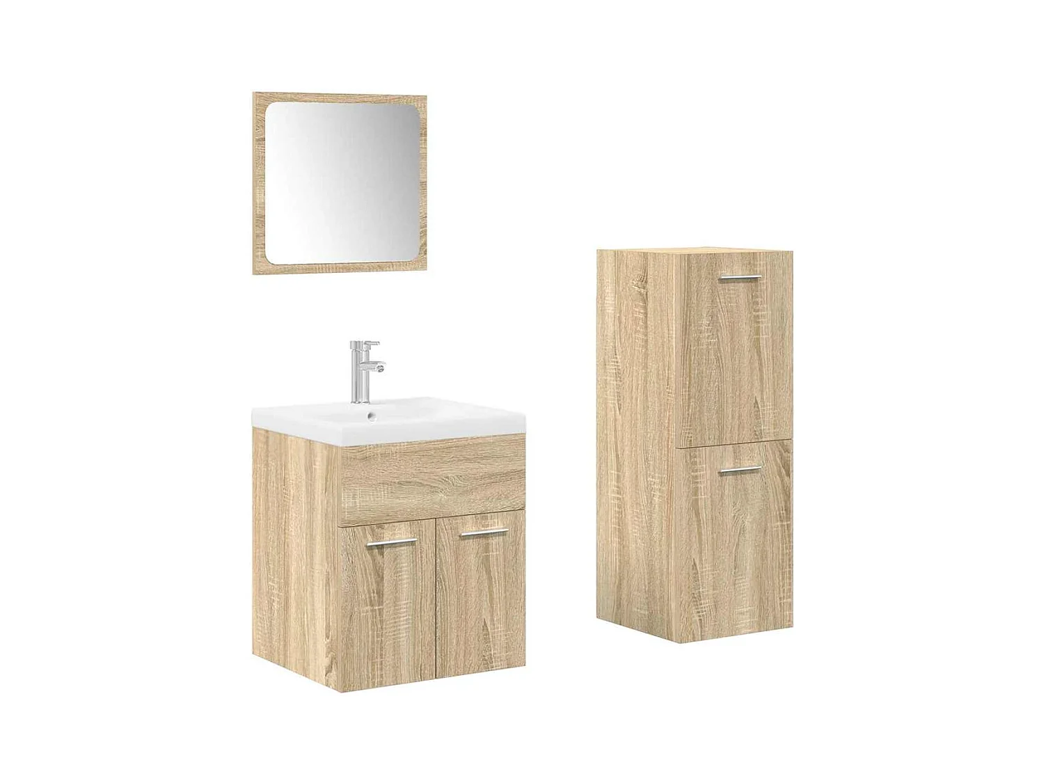 4-delige badkamermeubelset Sonoma Oak