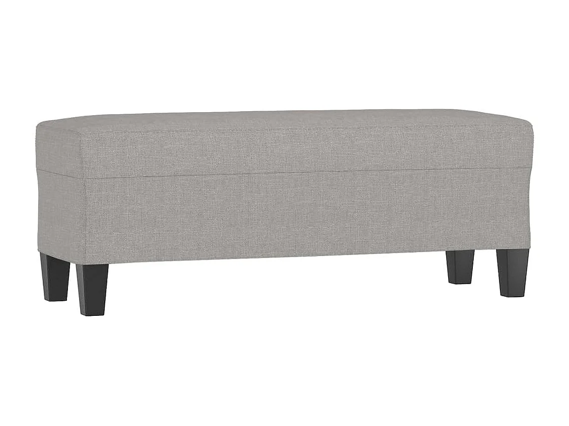 Banc Gris clair 100x35x41 cm Tissu