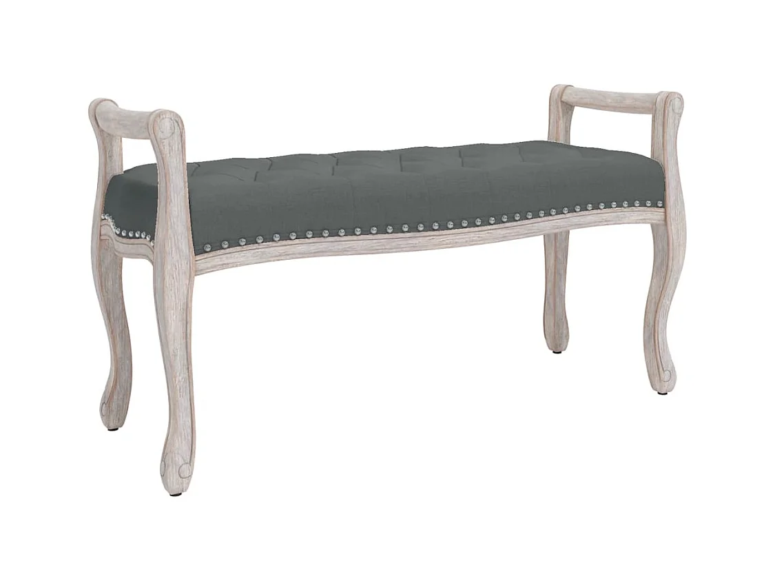 Donkergrijze bank 110x45x60 cm stof