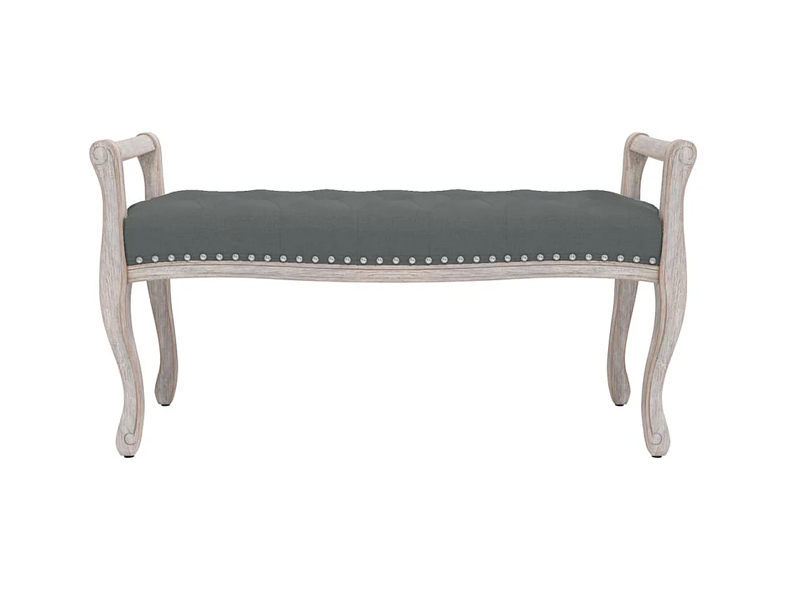 Donkergrijze bank 110x45x60 cm stof