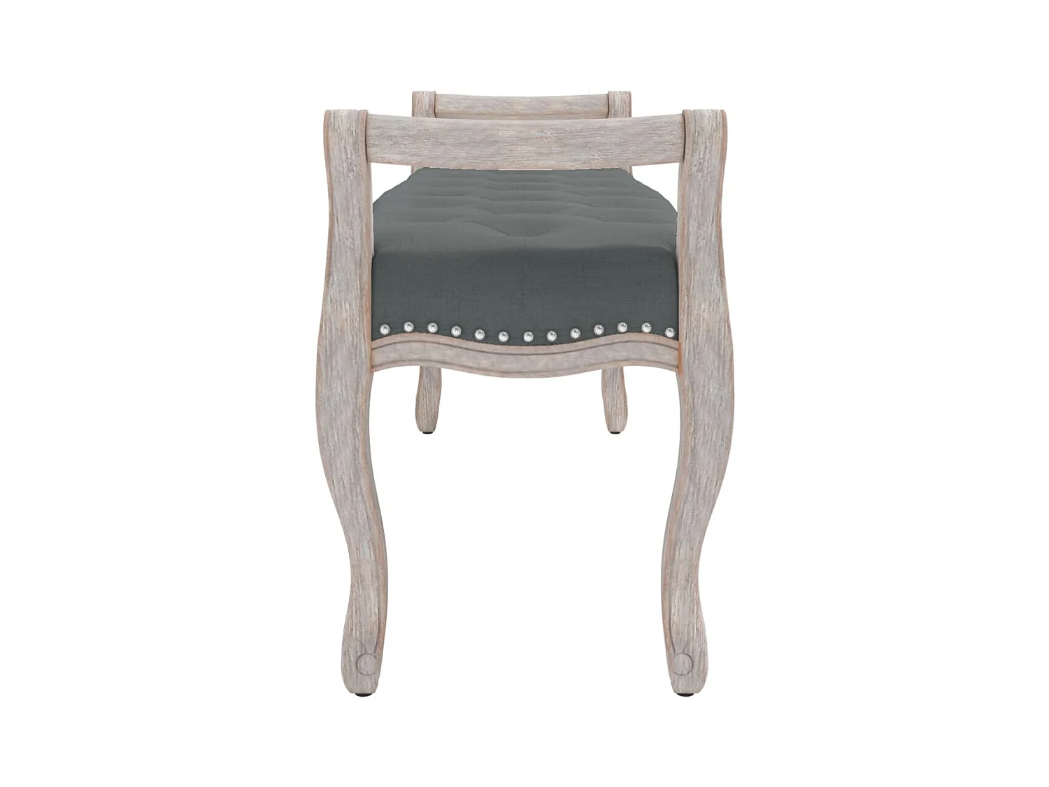 Donkergrijze bank 110x45x60 cm stof