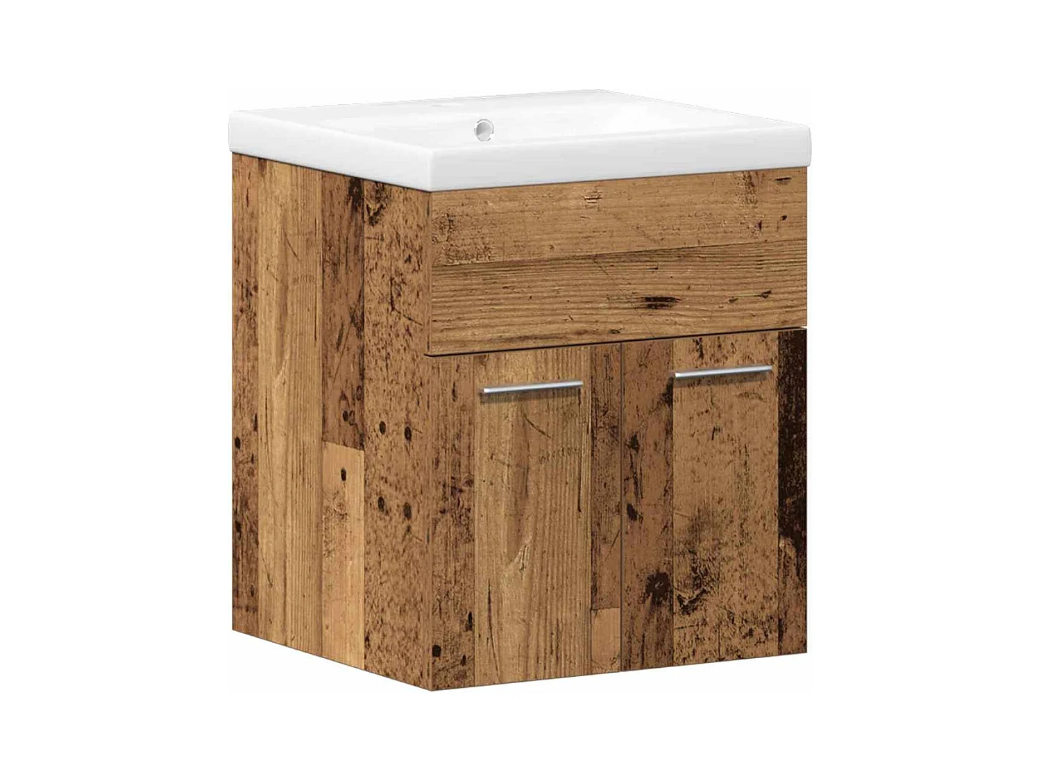 3-delige badkamermeubelset in antiek hout