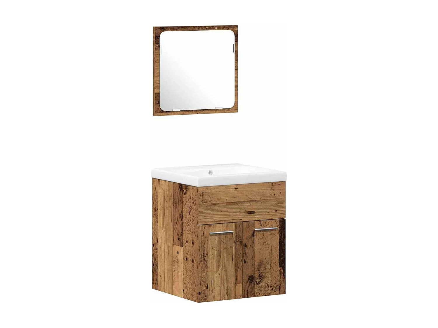 Ensemble de mobilier de salle de bain 3 pcs Bois Ancien