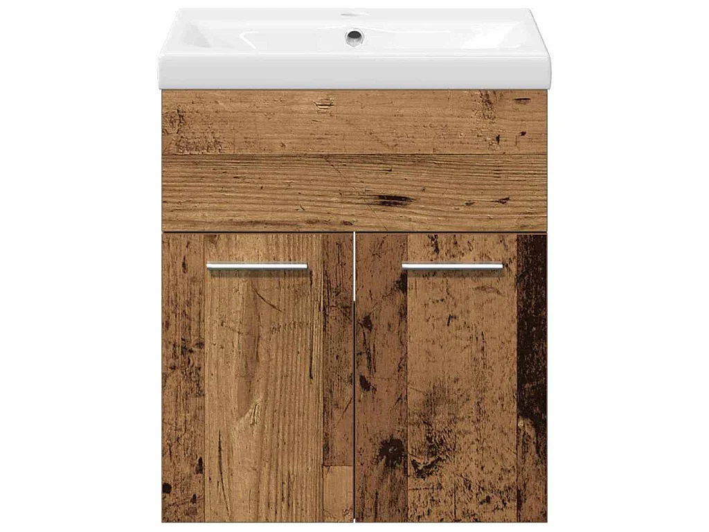 Ensemble de mobilier de salle de bain 3 pcs Bois Ancien