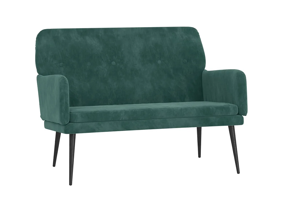 Dunkelgrüne Bank 108x79x79 cm Samt