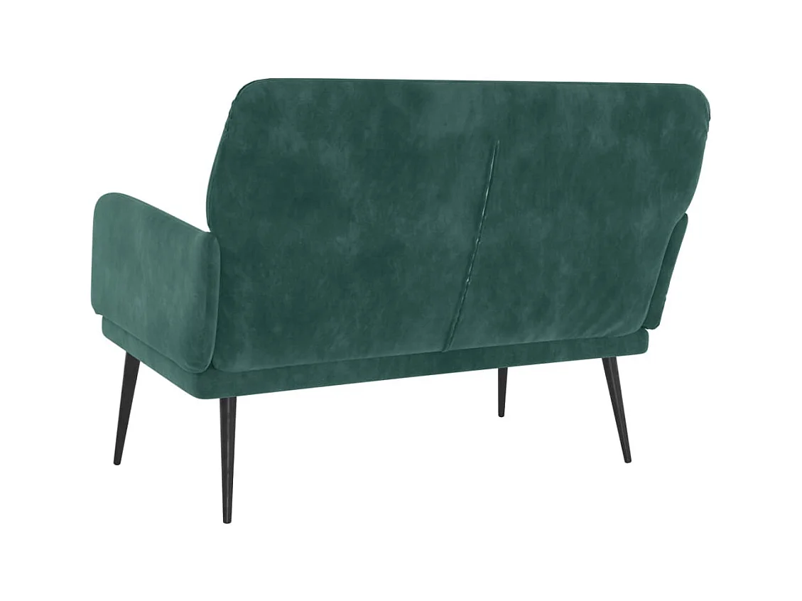 Dunkelgrüne Bank 108x79x79 cm Samt