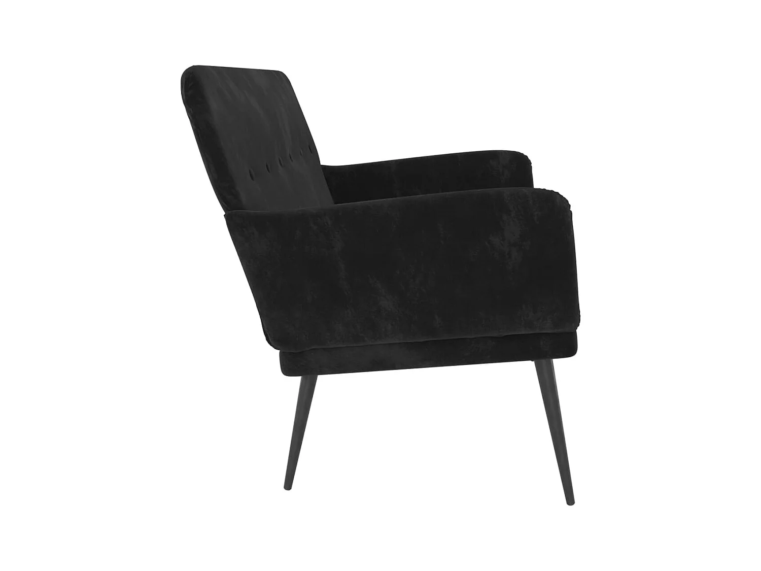 Zwarte bank 108x79x79 cm fluweel