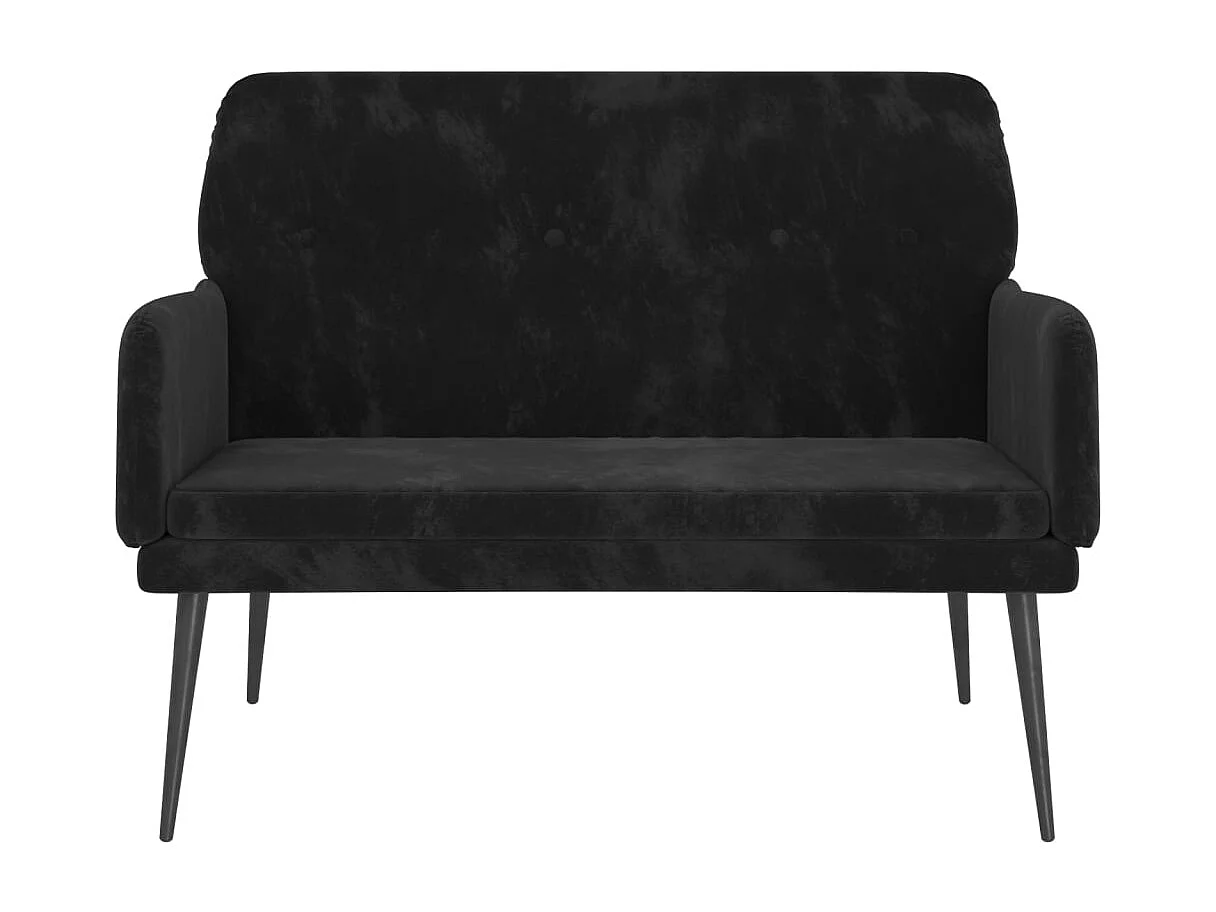 Banco Negro 108x79x79 cm Terciopelo