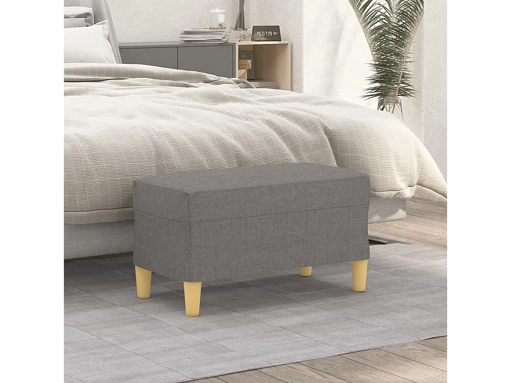 Banco Gris Oscuro 70x35x41 cm Tela