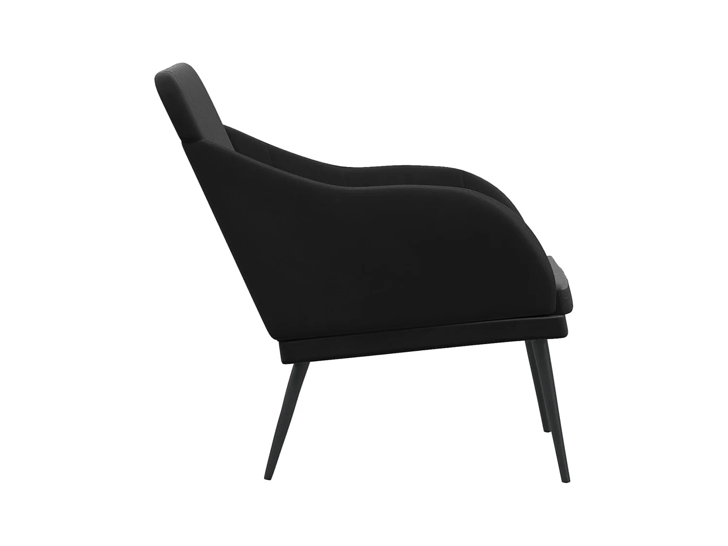 Zwarte bank 110x76x80 cm fluweel