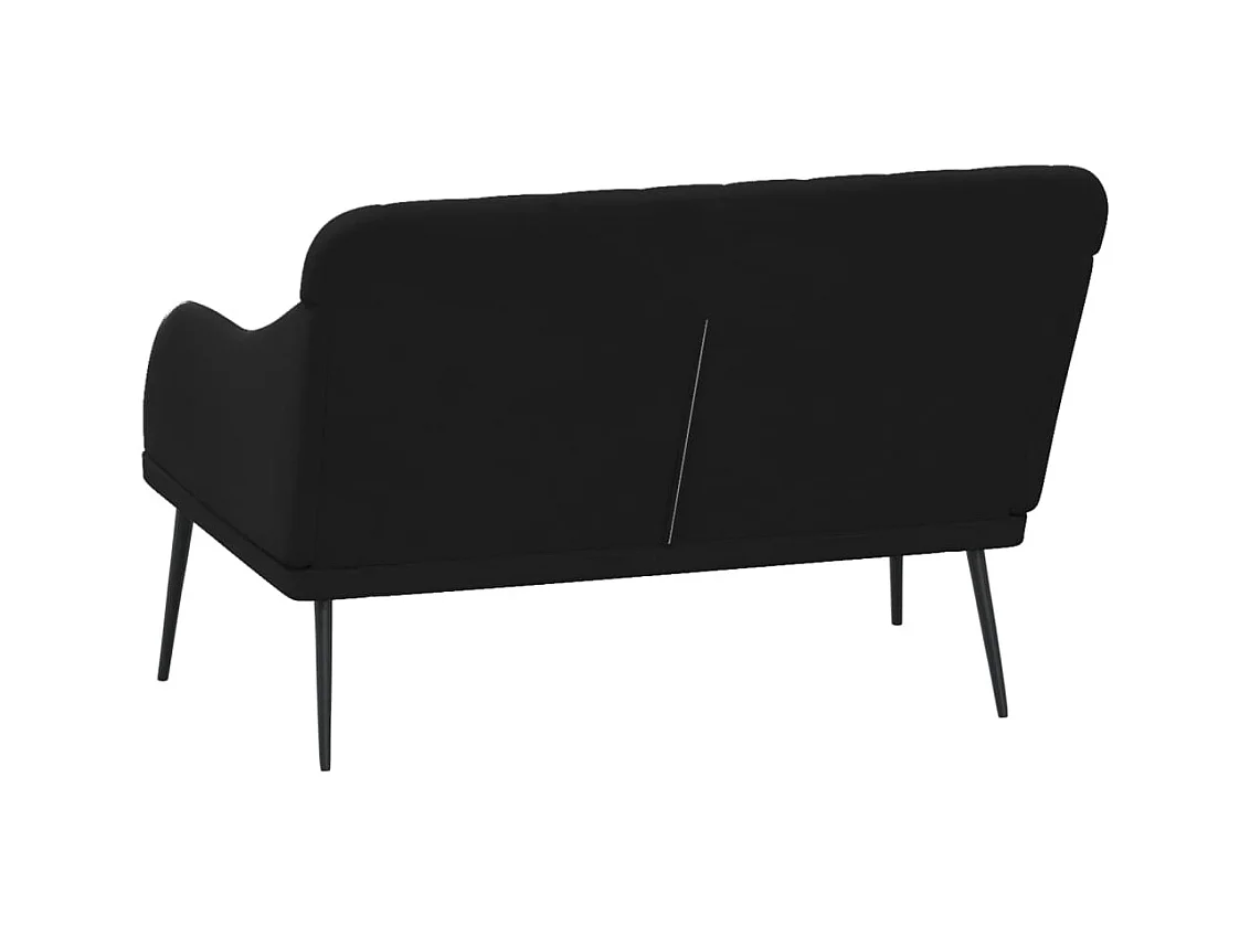 Zwarte bank 110x76x80 cm fluweel