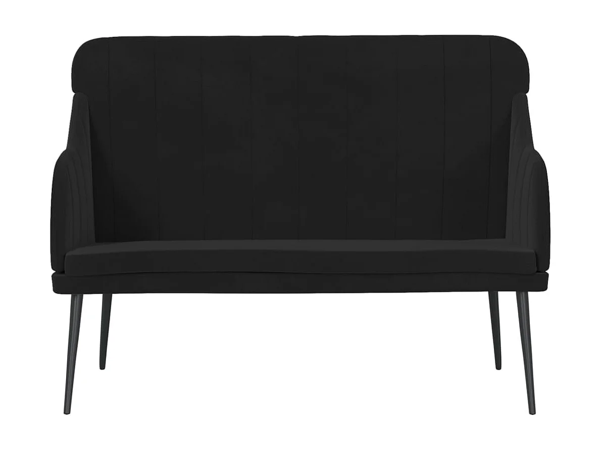Banco Negro 110x76x80 cm Terciopelo