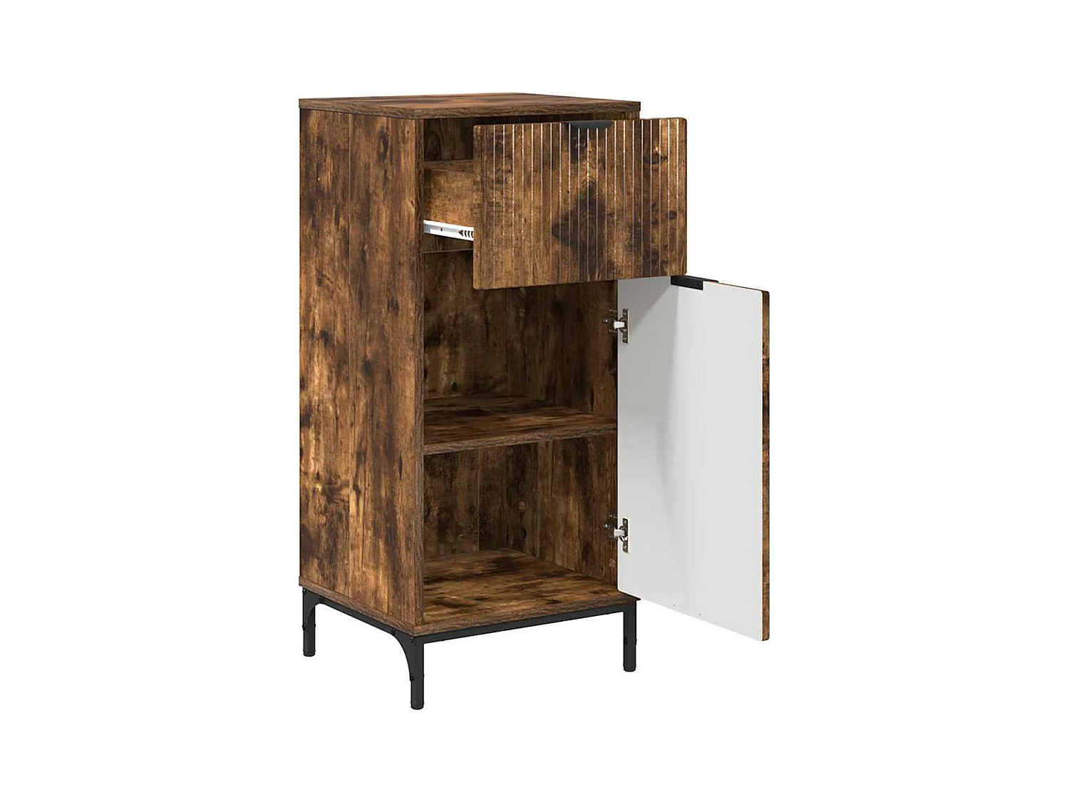 Set di mobili da bagno Plaid 2 pezzi Rovere Fumé