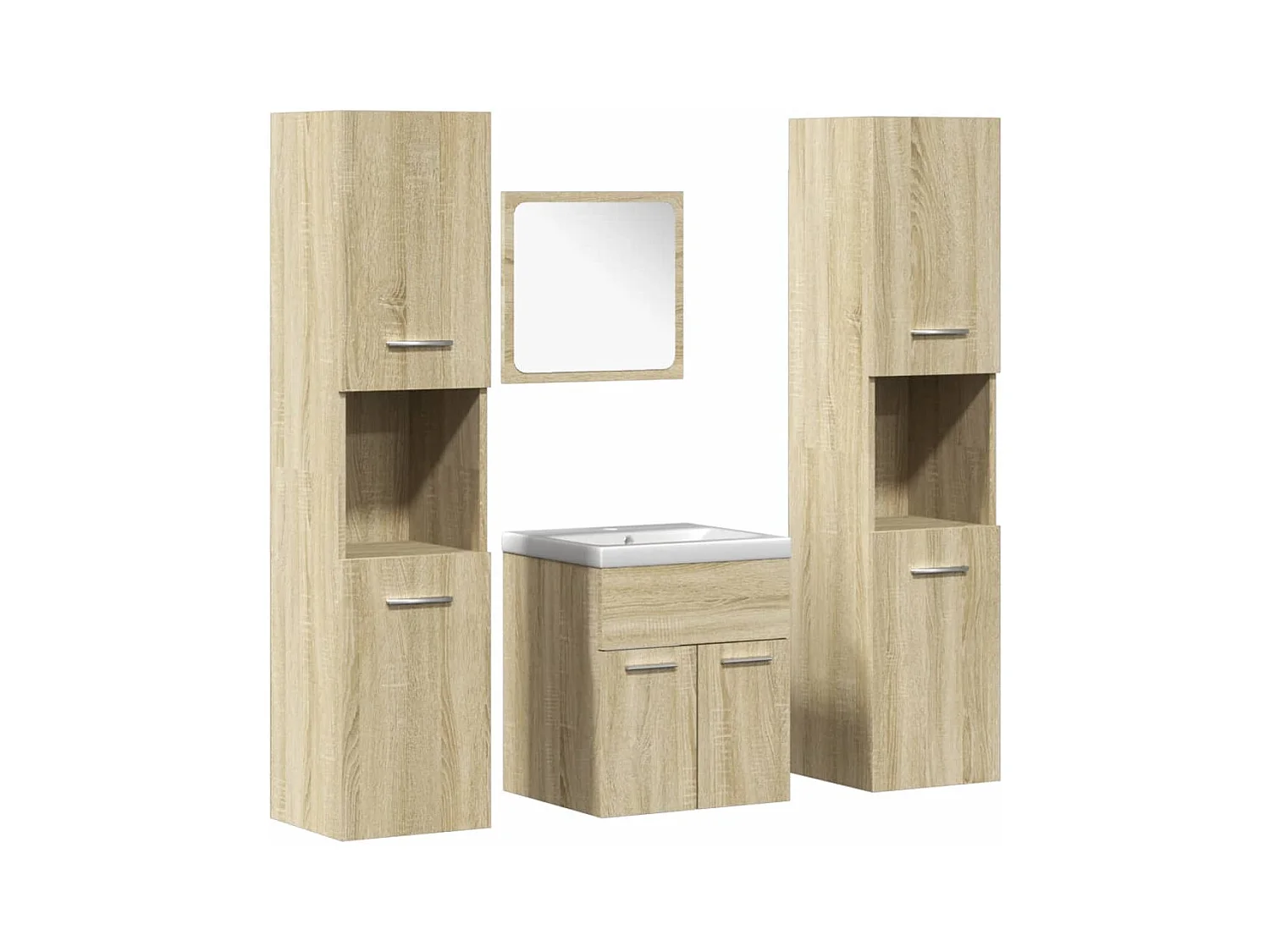 5-delige badkamermeubelset Sonoma Eiken