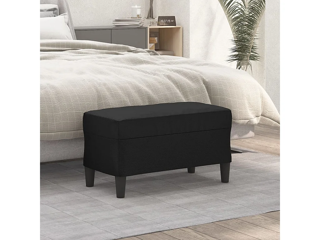 Banco Negro 70x35x41 cm Piel Sintética