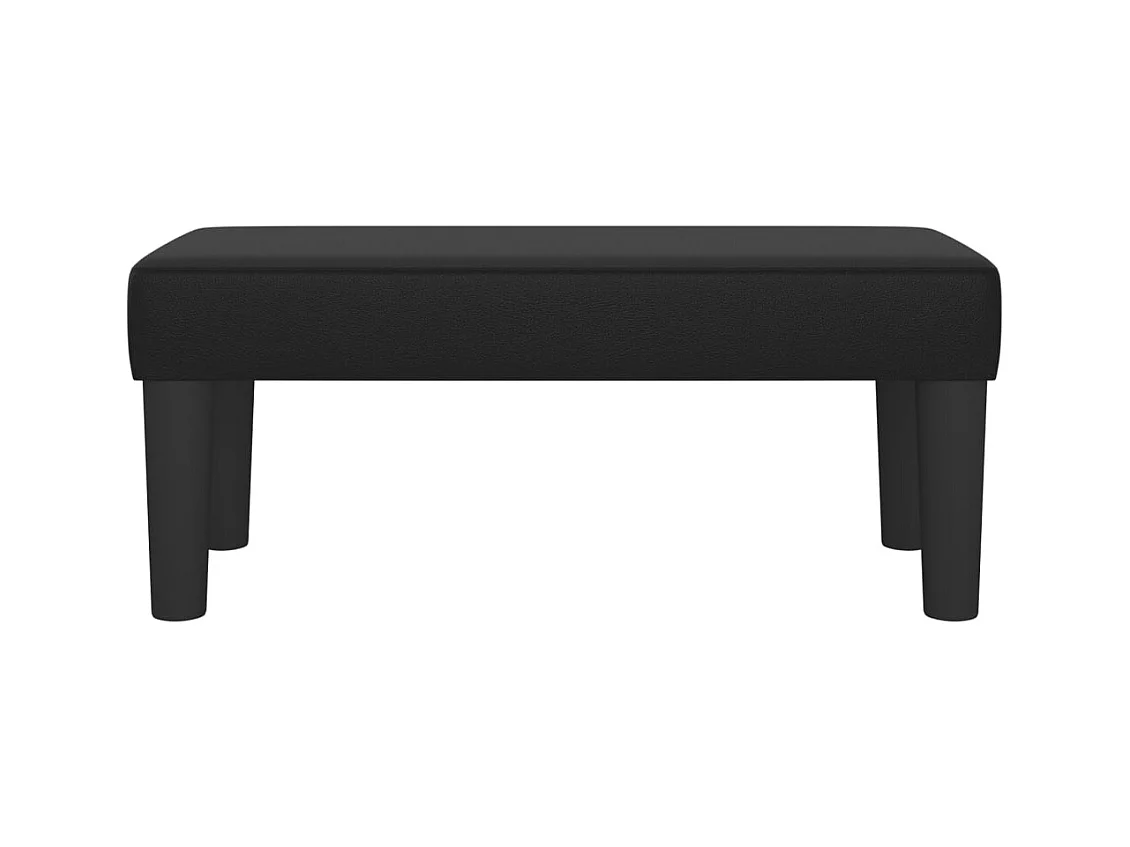 Zwarte bank 70x30x30 cm kunstleer