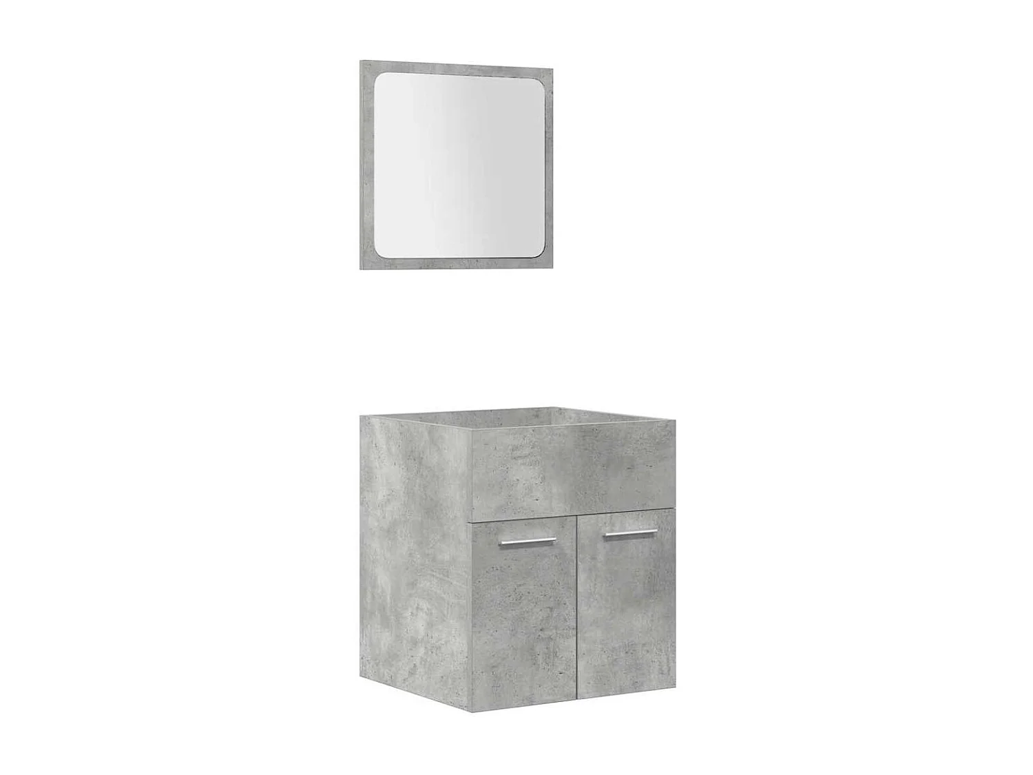 5-teiliges Badmöbel-Set Betongrau