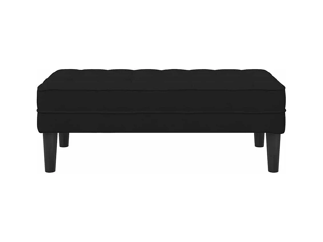 Zwarte bank 113 x 57 x 39 cm Fluweel