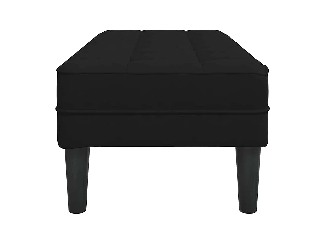 Zwarte bank 113 x 57 x 39 cm Fluweel