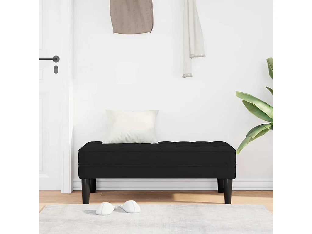 banc Noir 113 x 57 x 39 cm Velours