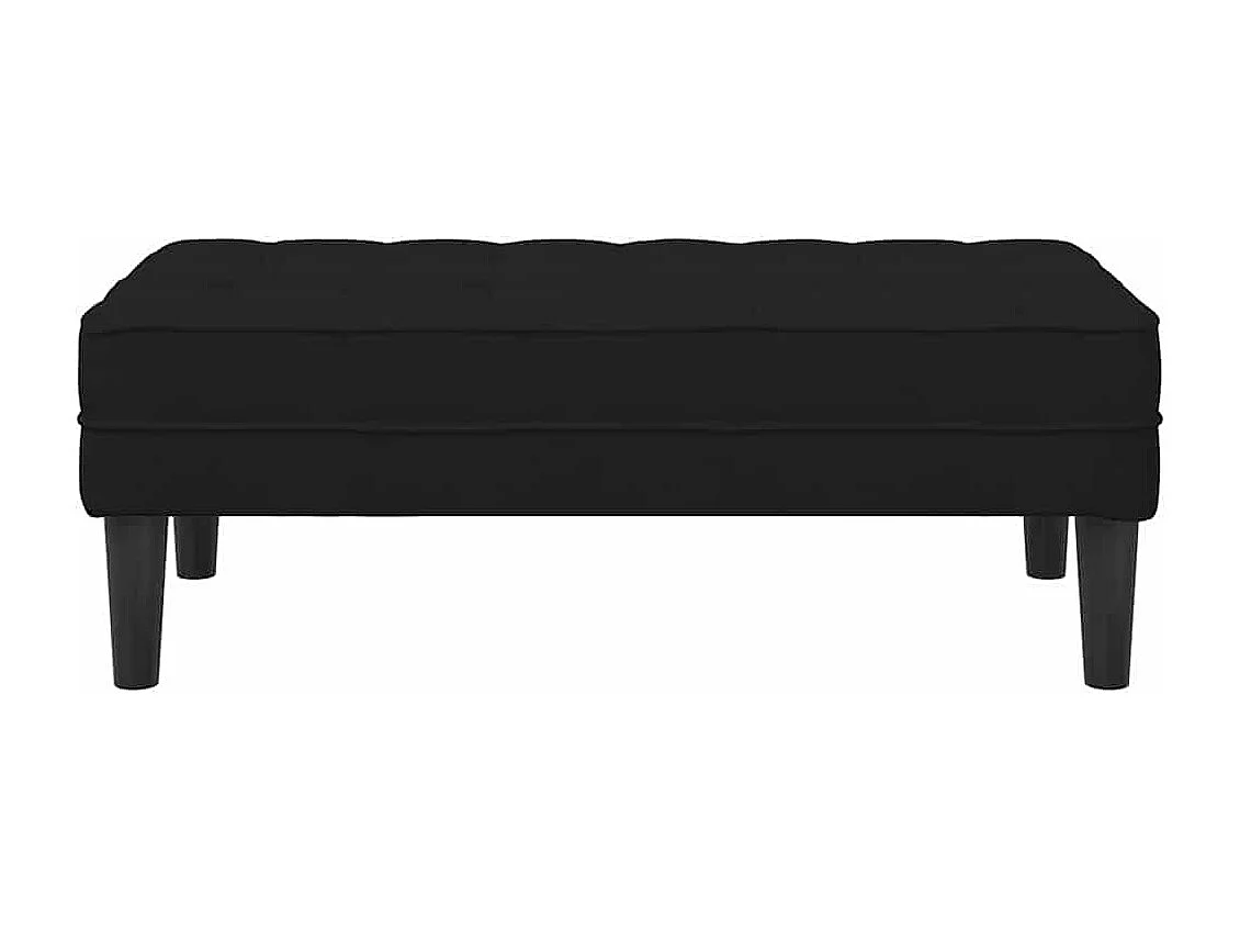 banc Noir 113 x 57 x 39 cm Velours