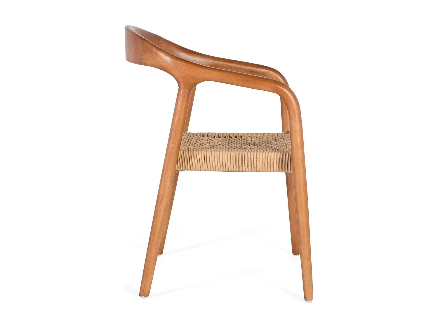 Set mit 2 Stühlen aus Akazienholz und mit Stoff bezogen