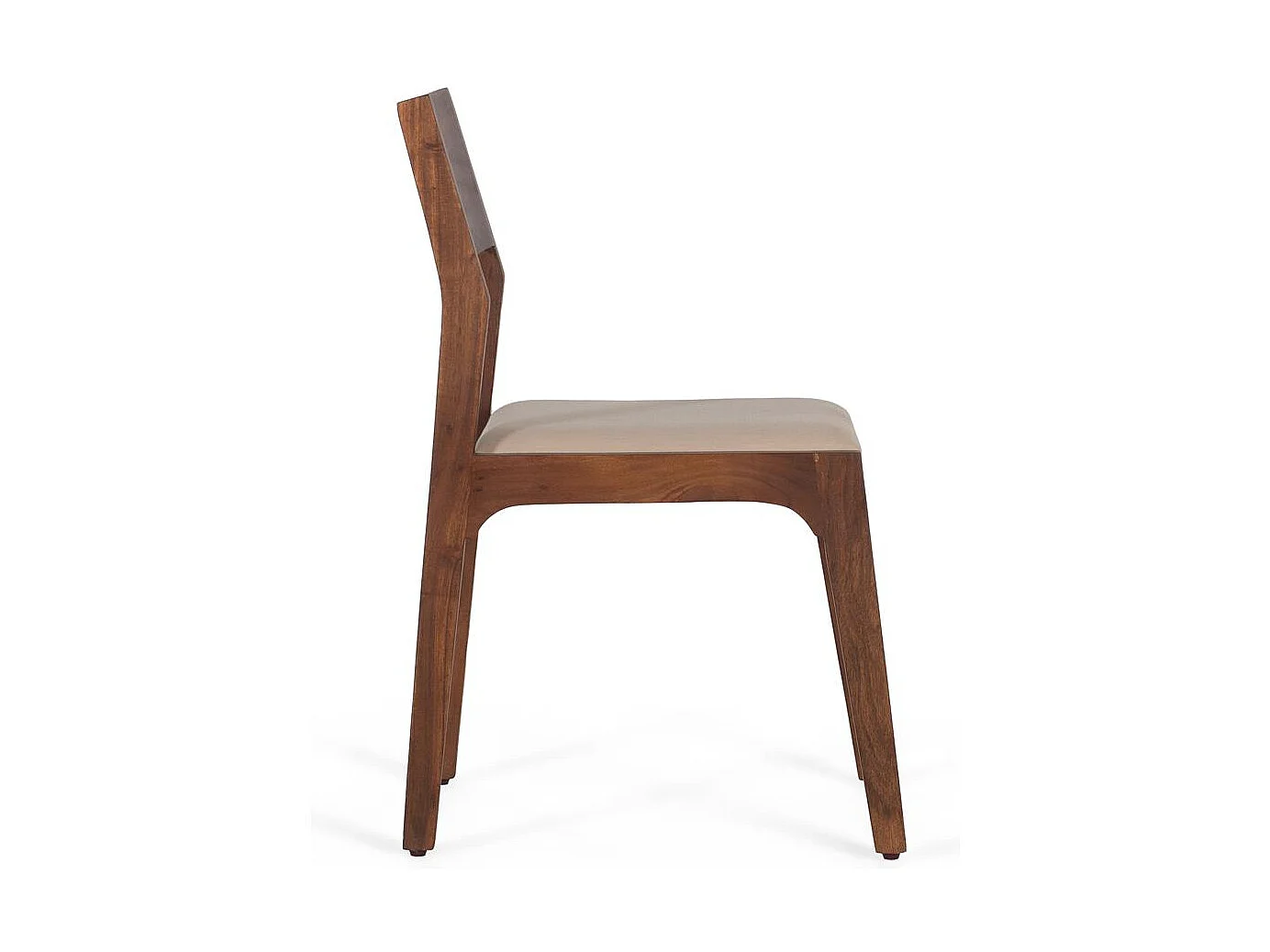 Lot de 2 chaises en bois d'acacia et recouvertes de tissu