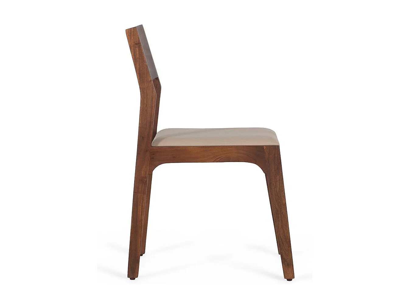 Lot de 2 chaises en bois d'acacia et recouvertes de tissu