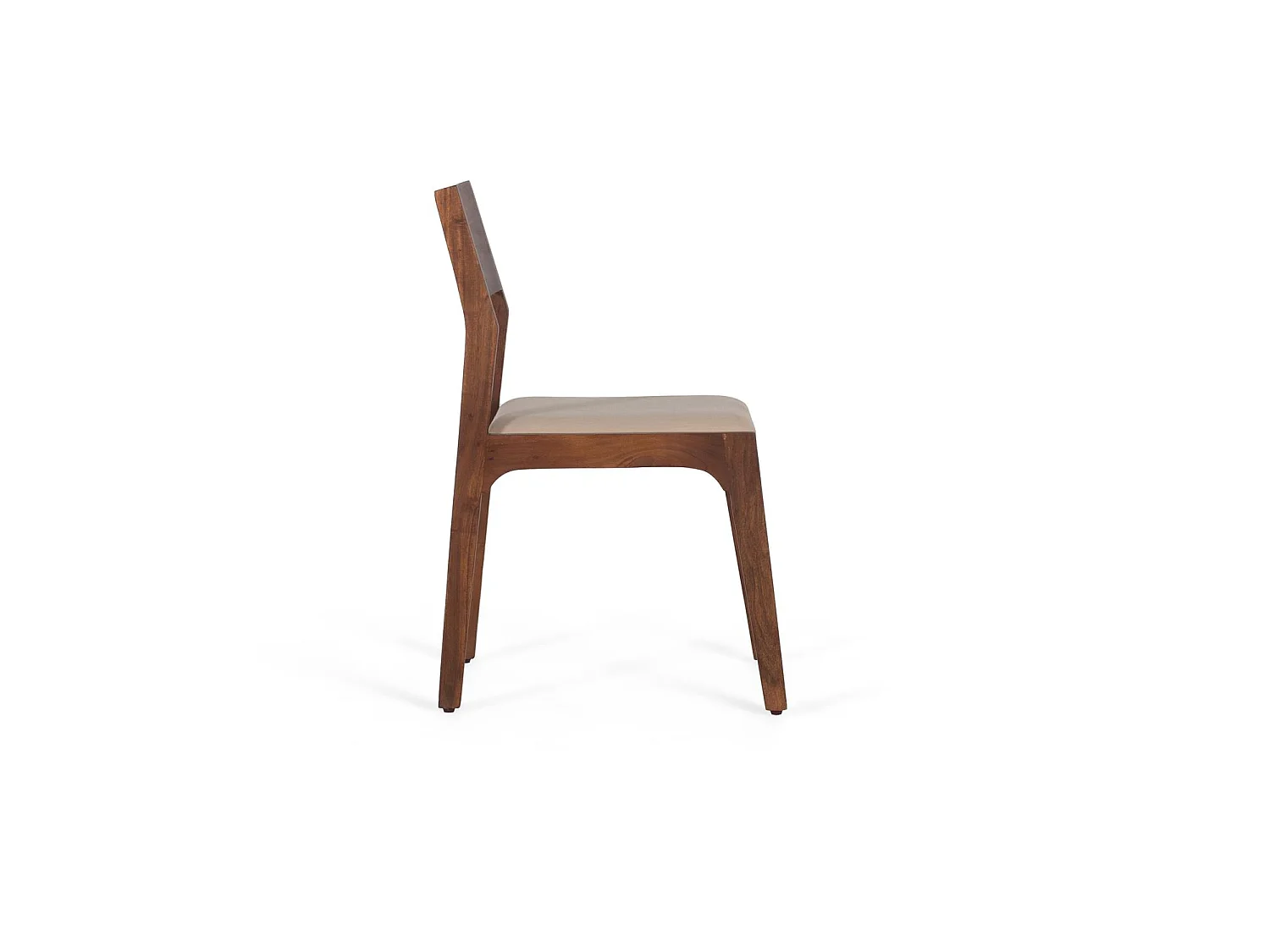 Lot de 2 chaises en bois d'acacia et recouvertes de tissu