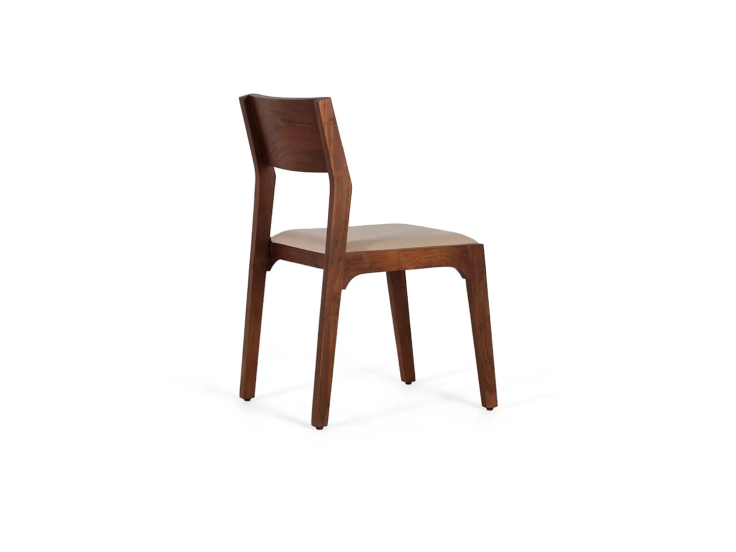 Lot de 2 chaises en bois d'acacia et recouvertes de tissu
