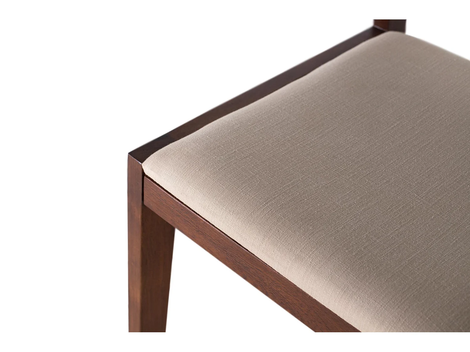 Lot de 2 chaises en bois d'acacia et recouvertes de tissu