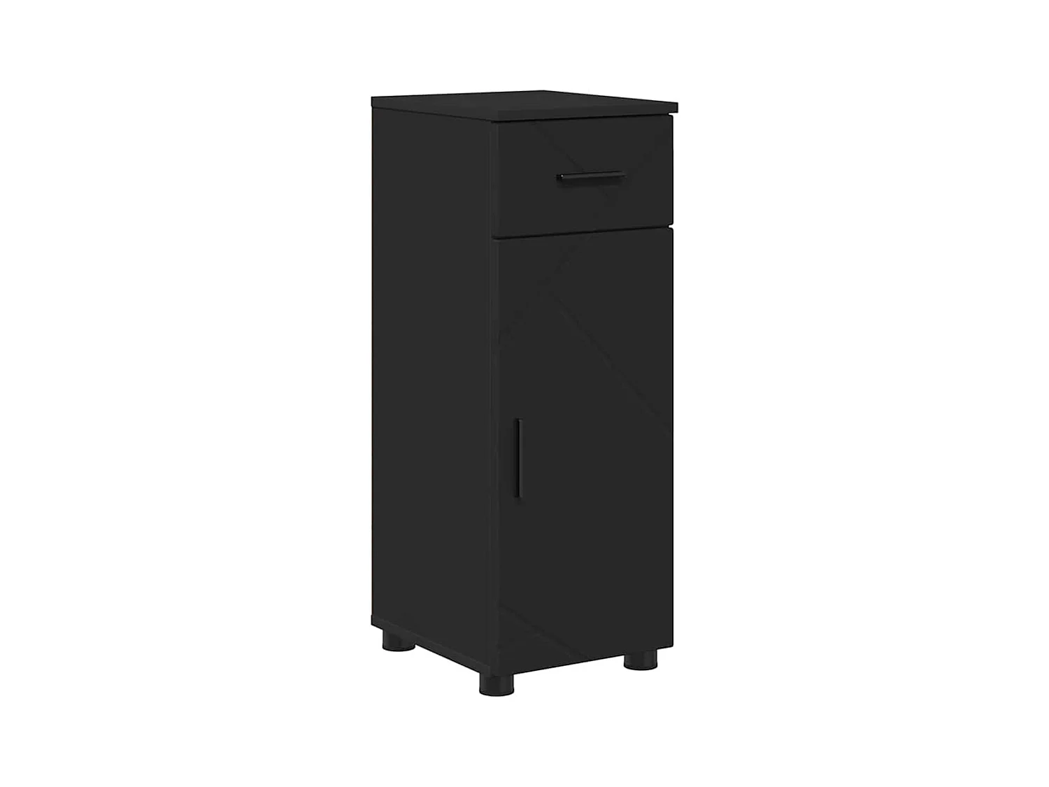 Ensemble de mobilier de salle de bain avec tiroir 5 pcs Noir