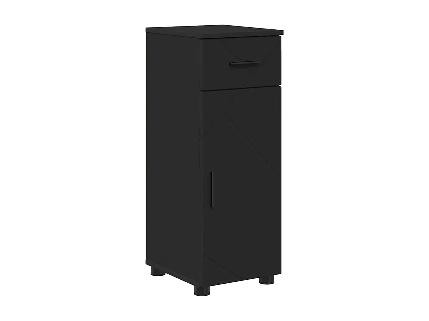 Ensemble de mobilier de salle de bain avec tiroir 5 pcs Noir