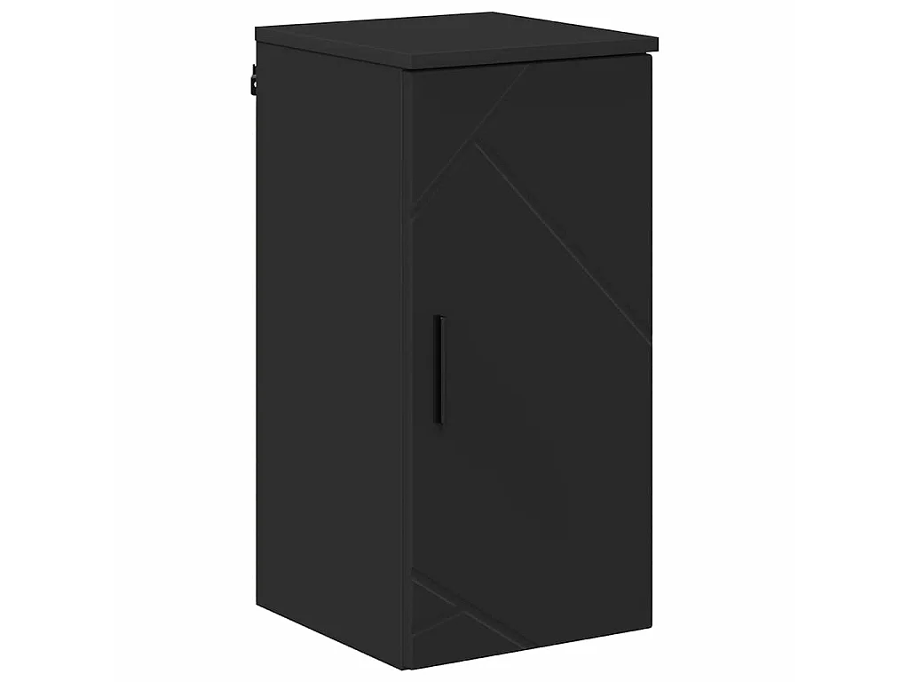 Set di mobili da bagno con cassetto 5 pezzi nero
