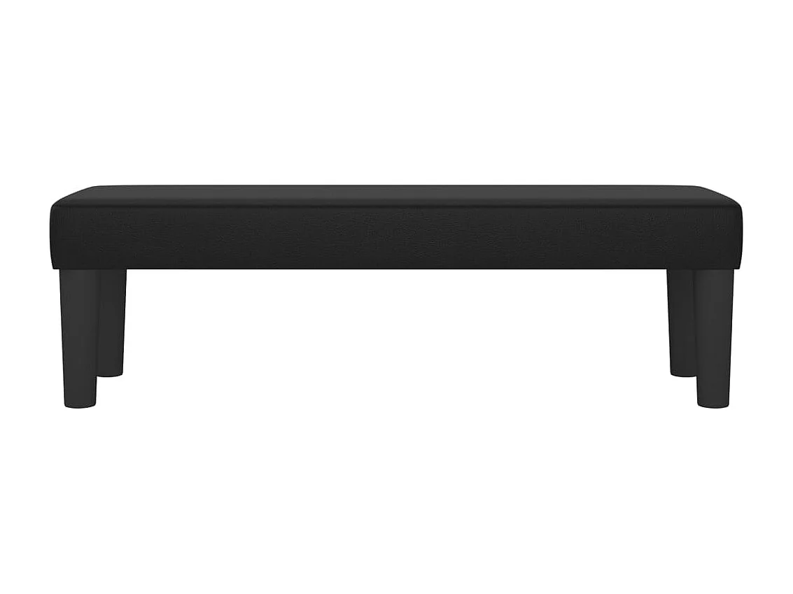 Zwarte bank 100x30x30 cm kunstleer