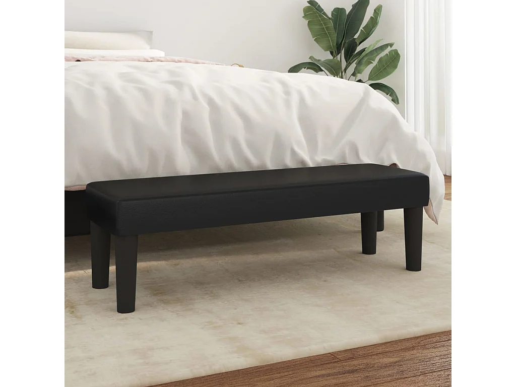 Banco Negro 100x30x30 cm Piel Sintética